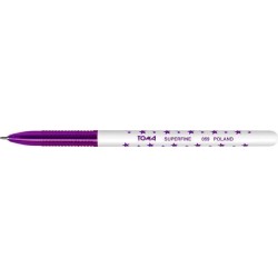 Długopis jednorazowy TOMA SUPERFINE TO-059 8 2 fioletowy 0.5 ob. w gwiazdki