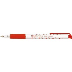 Długopis automatyczny TOMA SUPERFINE TO-069 2 2 czerwony 0.5 ob. w gwiazdki