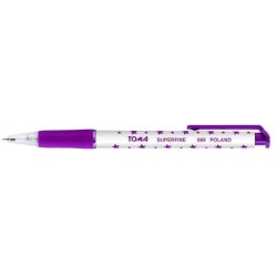Długopis automatyczny TOMA SUPERFINE TO-069 8 2 fioletowy 0.5 ob. w gwiazdki