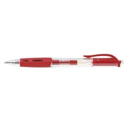 Długopis żelowy automatyczny TOMA MASTERSHIP TO-077 2 2 czerwony 0.5 ob. przeźroczysta