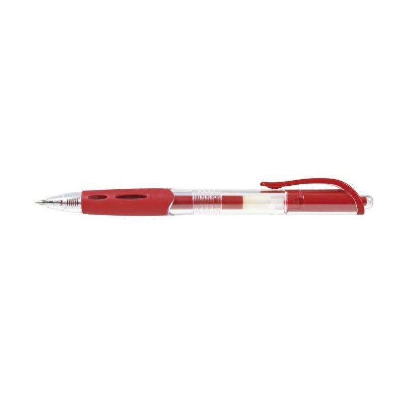 Długopis żelowy automatyczny TOMA MASTERSHIP TO-077 2 2 czerwony 0.5 ob. przeźroczysta