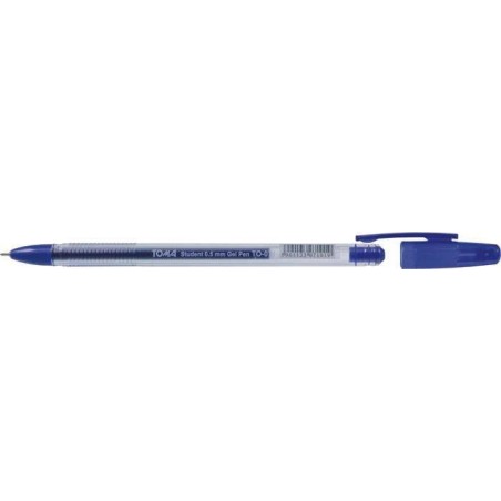 Długopis żelowy TOMA STUDENT TO-071 1 2 niebieski 0.5 ob. przeźroczysta