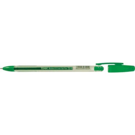 Długopis żelowy TOMA STUDENT TO-071 4 2 zielony 0.5 ob. przeźroczysta