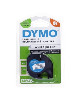 DYMO taśma 12mm/4m - plastikowa, biała