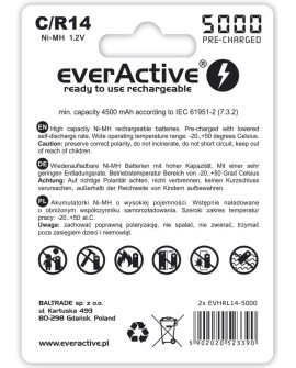 Zestaw akumulatorków everActive EVHRL14-5000 (5000mAh Ni-MH)