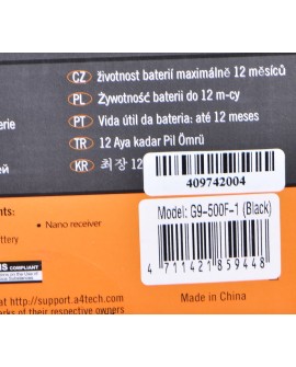 Mysz A4 TECH V-track G9-500F-1 A4TMYS40974 (optyczna 2000 DPI kolor czarny)