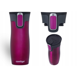 Kubek termiczny podwójne ścianki Contigo West Loop, Raspberry 2.0 470 ml