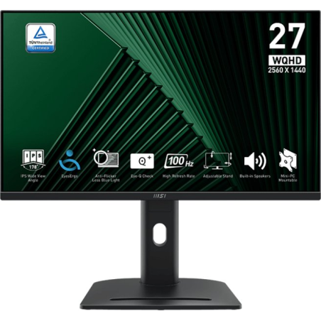 Monitor MSI PRO MP275QPG (27" /IPS /100Hz /2560 x 1440 /Czarny)