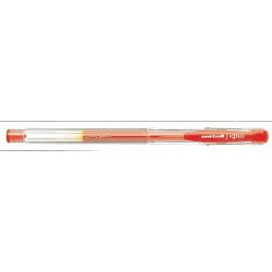 Długopis żelowy UNI UM-100 138696 czerwony 0.5mm obudowa transparentna