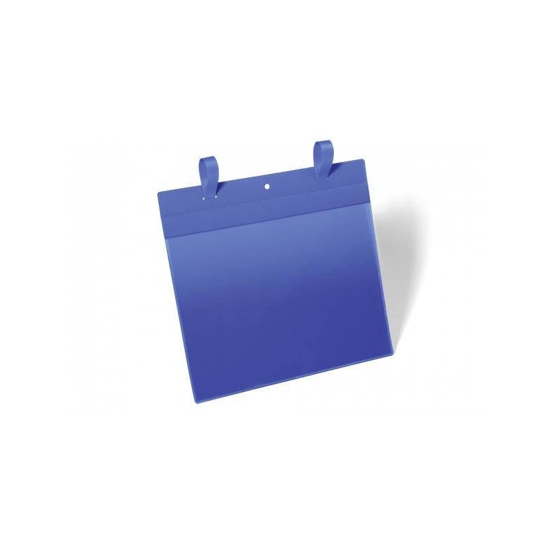 Kieszeń magazynowa pozioma z paskami montażowymi A4 DURABLE 175107 niebieska 50szt
