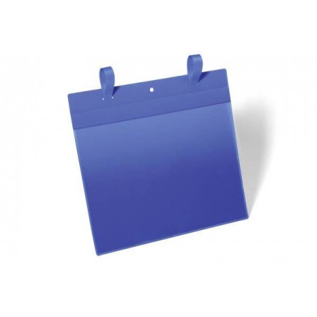 Kieszeń magazynowa pozioma z paskami montażowymi A4 DURABLE 175107 niebieska 50szt