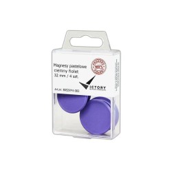 Magnesy 32mm VICTORY OFFICE PRODUCTS 5032KM4-083 pastelowe ciemnofioletowe 4szt