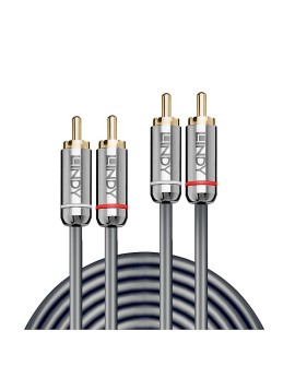 Lindy 35349 kabel audio 10 m 2 x RCA Antracyt
