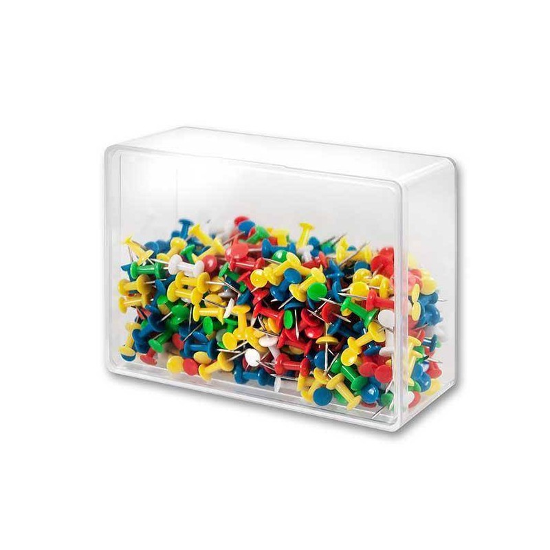 Pinezki beczułki tablicowe w pojemniku plastikowym VICTORY OFFICE PRODUCTS 3KKP400-99 mix kolorów 400szt