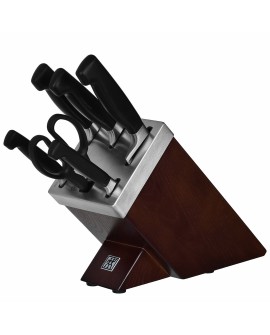 Zestaw noży ZWILLING Four Star 35145-000-0 (Blok samoostrzący, Nożyczki, Nóż x 5)