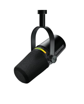 Shure MV7+-K-BNDL - Mikrofon lektorski/wokalny ze złączem XLR/USB-C Czarny + statyw biurkowy GATOR (WYPRZEDAŻ)