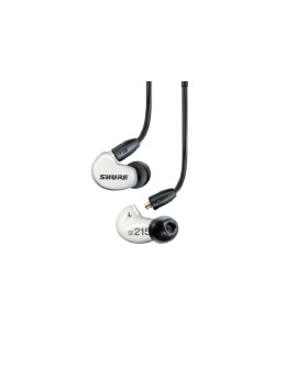 Shure SE215DYWH+UNI-EFS - Słuchawki douszne AONIC215 z pojedynczym przetwornikiem i kablem 3.5mm (białe)