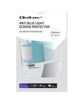 Qoltec Filtr światła niebieskiego 23.8" | 16:9 | Ochrona wzroku | Anti Glare | Matowy | na monitor