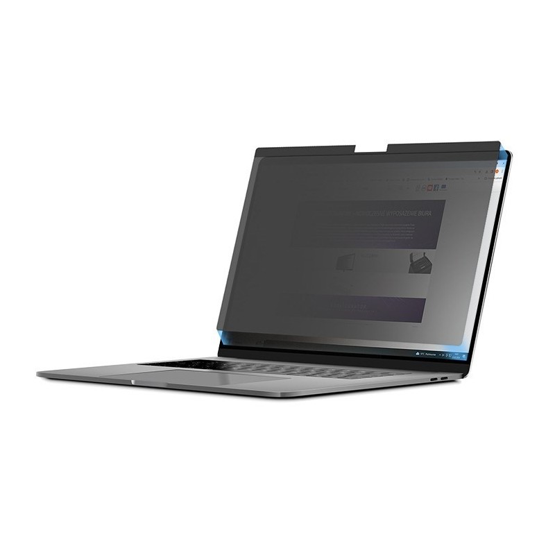 Qoltec Filtr prywatyzujący RODO do MacBook Air 13.6" | Magnetyczny | Ochrona wzroku