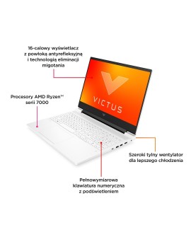 HP VICTUS 16-s0006nw Ryzen 7 7840HS 16,1"QHD AG IPS 300nits 240Hz 32GB DDR5 SSD1TB RTX 4070 8GB Cam1080p No ODD Win11 2Y Mica