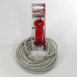 Przewód LAN UTP patchcord, Cat.5e, RJ45 M - RJ45 M, 5 m, nieekranowany, szary, Logo LOGO bag, EOL