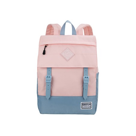Plecak na  notebook 15,6", COL-Buckles, różowy z poliester, Bestlife