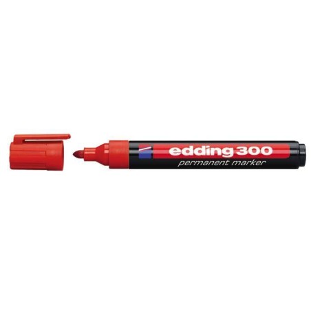 Marker permanentny EDDING 300 czerwony 1.5-3mm