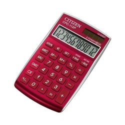 Kalkulator kieszonkowy 120x72x9mm CITIZEN Design Line CPC112RDWB czerwony solarne+bateria GP76A