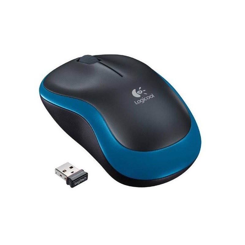 Mysz optyczna bezprzewodowa niebieska LOGITECH M185 910-002239