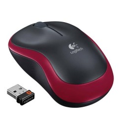 Mysz optyczna bezprzewodowa czerwona LOGITECH M185 910-002240