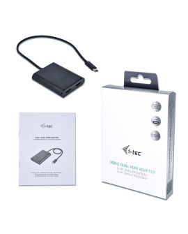 i-tec C31DUAL4KHDMI zewnętrzna karta graficzna usb 3840 x 2160 px Czarny