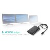 i-tec C31DUAL4KHDMI zewnętrzna karta graficzna usb 3840 x 2160 px Czarny