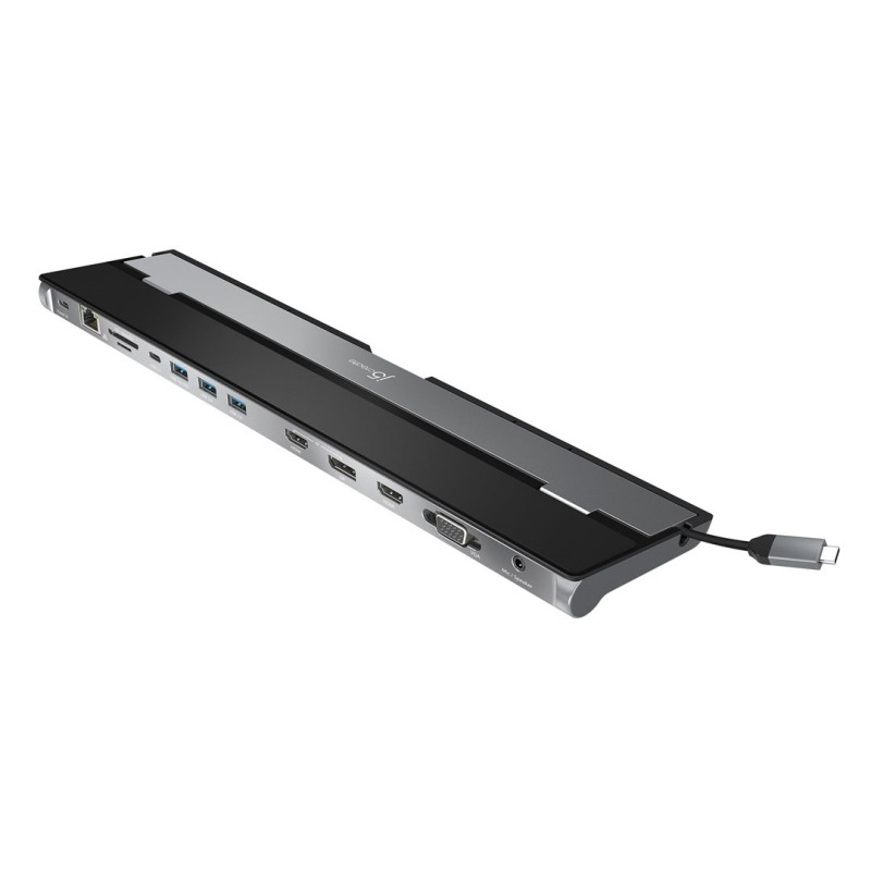 j5create JCD543 Przewodowa USB 3.2 Gen 1 (3.1 Gen 1) Type-C Czarny, Srebrny
