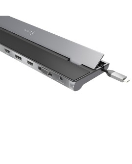 j5create JCD543 Przewodowa USB 3.2 Gen 1 (3.1 Gen 1) Type-C Czarny, Srebrny
