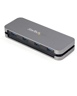 StarTech.com HB30CM4AB huby i koncentratory USB 3.2 Gen 1 (3.1 Gen 1) Type-C 5000 Mbit/s Czarny, Szary