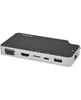 StarTech.com CDP2HVGUASPD stacja dokująca Przewodowa USB 3.2 Gen 2 (3.1 Gen 2) Type-C Czarny, Szary
