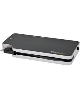 StarTech.com CDP2HVGUASPD stacja dokująca Przewodowa USB 3.2 Gen 2 (3.1 Gen 2) Type-C Czarny, Szary