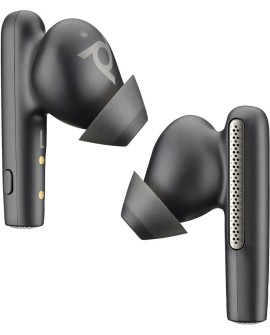POLY Słuchawki douszne Voyager Free 60 UC M w kolorze głębokiej czerni + adapter USB-A BT700 + podstawowe etui z ładowarką