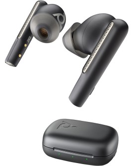 POLY Słuchawki douszne Voyager Free 60 UC M w kolorze głębokiej czerni + adapter USB-A BT700 + podstawowe etui z ładowarką