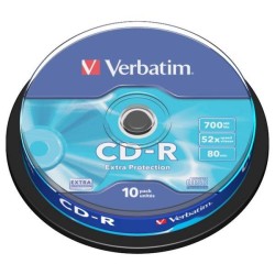 Płyta CD-R 700MB 52x VERBATIM DataLife 43437 Cake 10 szt.