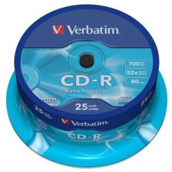 Płyta CD-R 700MB 52x VERBATIM DataLife 43432 Cake 25 szt.