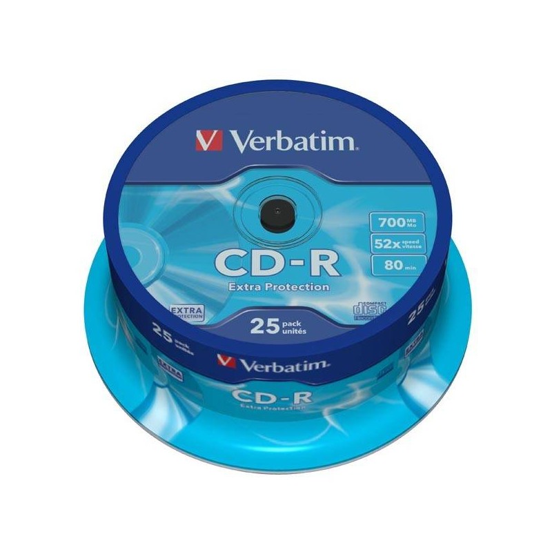 Płyta CD-R 700MB 52x VERBATIM DataLife 43432 Cake 25 szt.