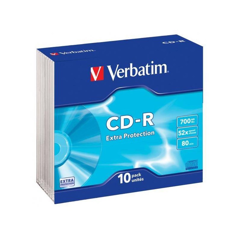 Płyta CD-R 700MB 52x VERBATIM DataLife 43415 Slim 10 szt.