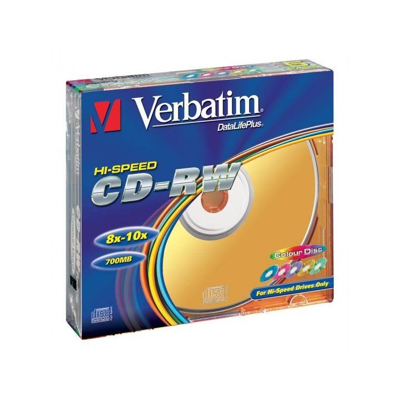 Płyta CD-RW 700MB 12x VERBATIM DataLife PLUS 43167 Slim 5 szt.