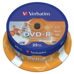 Płyta DVD-R 4,7GB 16x VERBATIM DataLife PLUS 43538 Cake 25 szt.