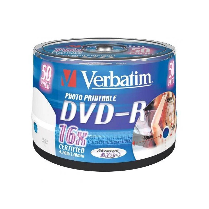 Płyta DVD-R 4,7GB 16x VERBATIM DataLife PLUS 43533 Cake 50 szt.