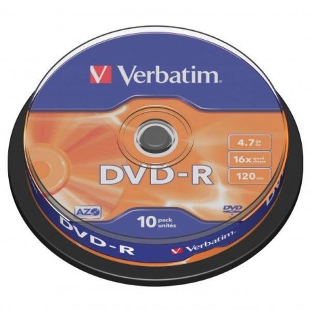 Płyta DVD-R 4,7GB 16x VERBATIM DataLife PLUS 43523 Cake 10 szt.