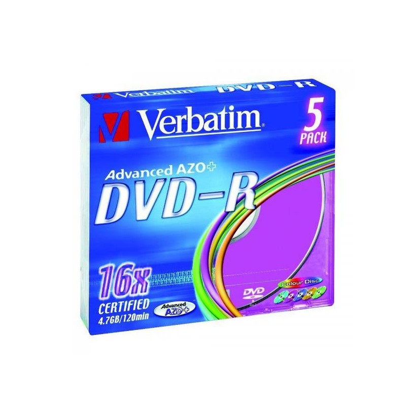 Płyta DVD-R 4,7GB 16x VERBATIM DataLife PLUS 43557 Slim 5 szt.
