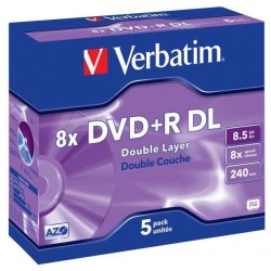 Płyta DVD+R 8,5GB 8x VERBATIM DataLife PLUS 43541 Jewel 5 szt.