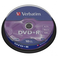 Płyta DVD+R 4,7GB 16x VERBATIM DataLife PLUS 43498 Cake 10 szt.